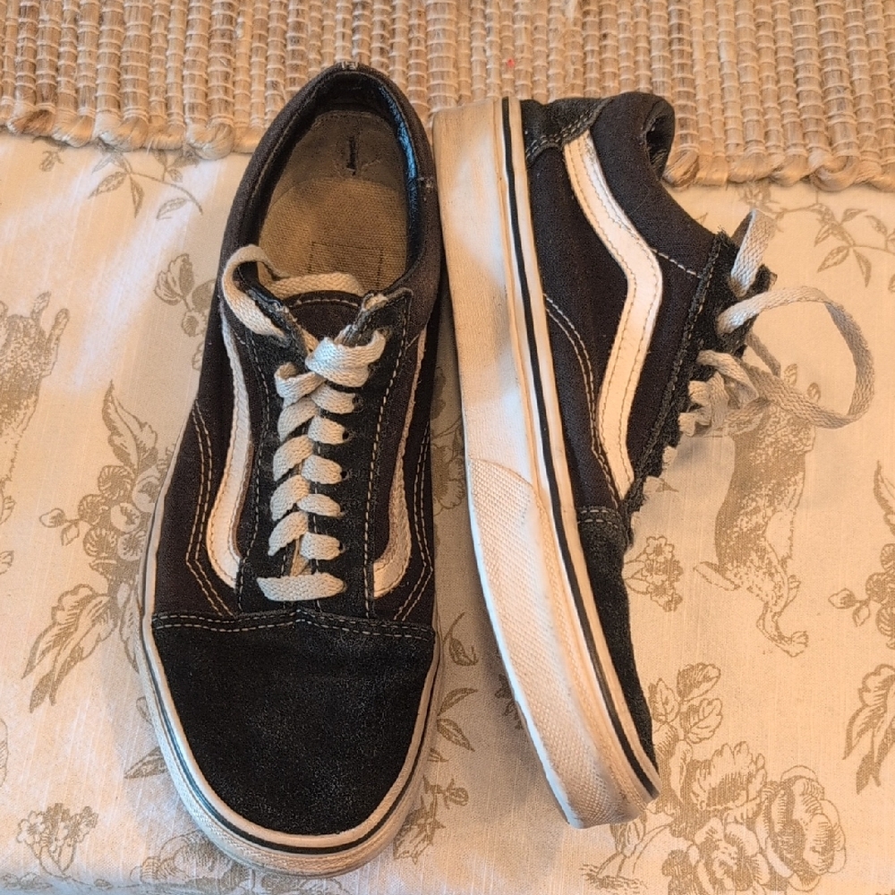 Vans Women's Classic Black and White Sneakers